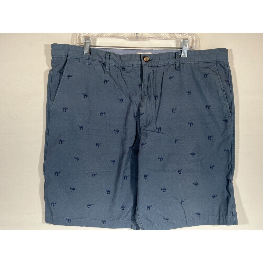 Merona Camel Print Shorts Mens 40 Blue Camp Hiking Gorpcore Casual Style